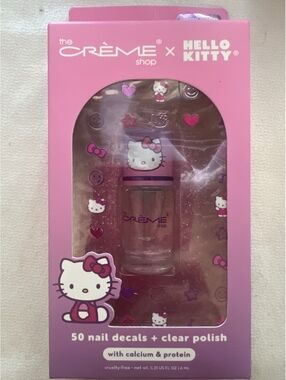 The Creme Shop Hello Kitty Nail Decals and Clear Polish